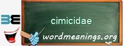 WordMeaning blackboard for cimicidae